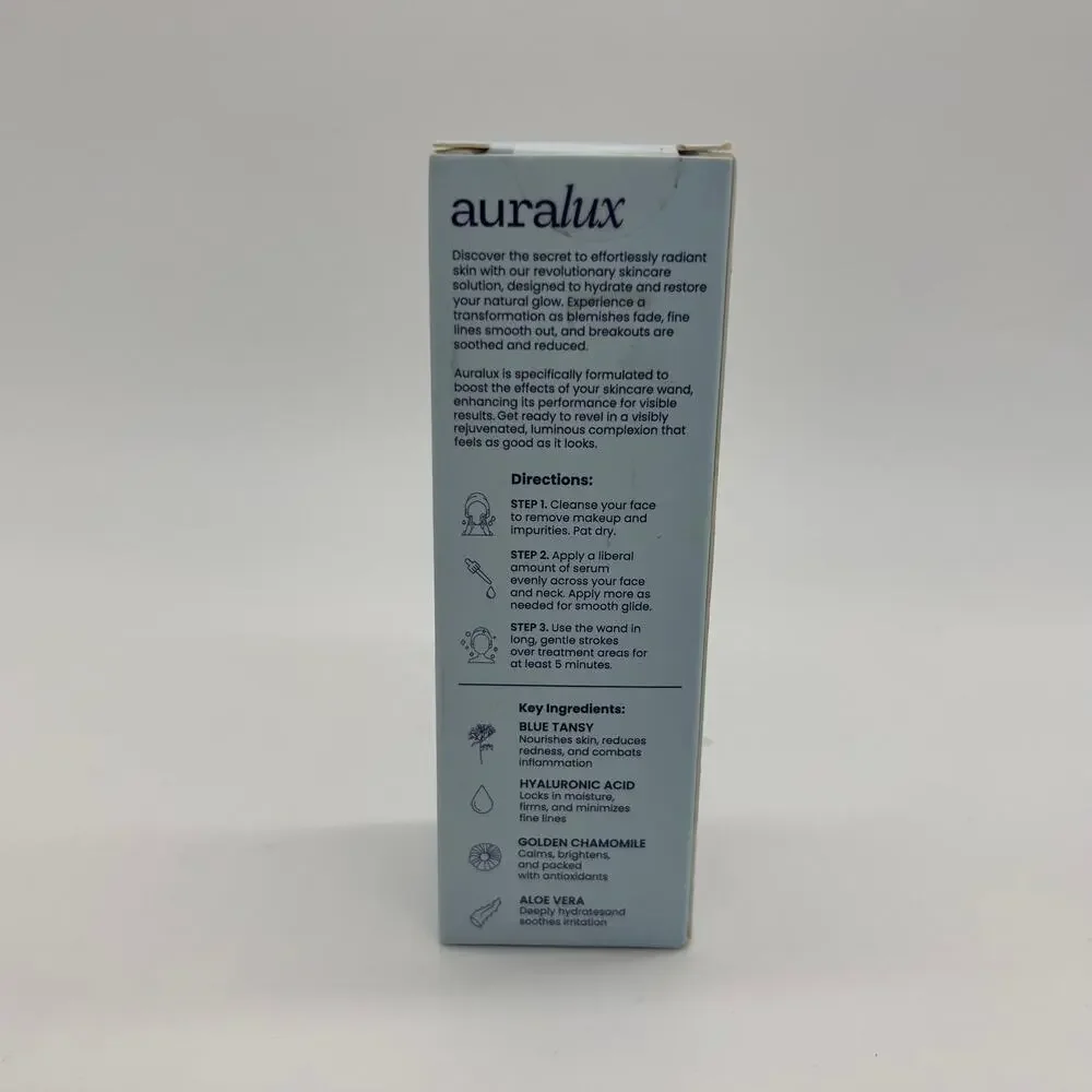 NWT Auralux Enhancement Serum for Skincare Wands Hyaluronic Acid New 1 oz 30 ml